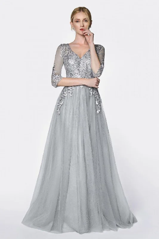 Cinderella Divine OC003 Long Sleeve Formal Evening Dress