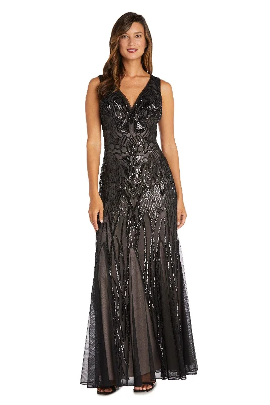 R&M Richards 9009 Long Sleeveless Formal Dress