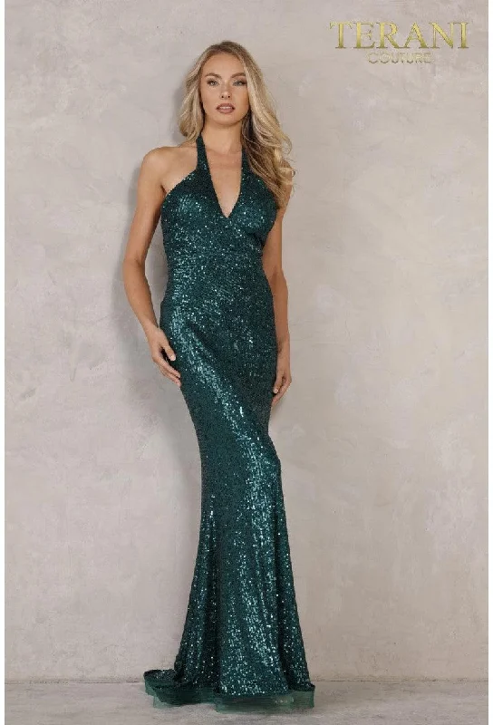 Terani Couture 2215P0018 Halter Long Sexy Prom Dress