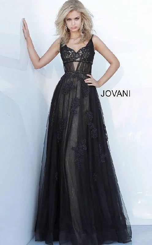 Jovani 1025 Long Sleeveless Prom Dress