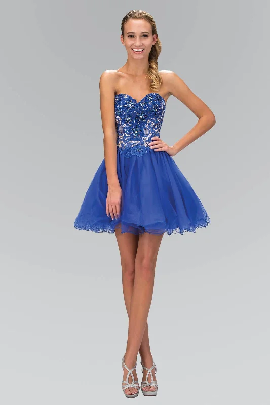 Strapless Sweetheart Prom Short Dress