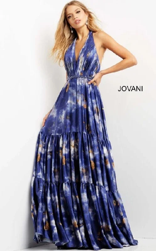 Jovani 08577 Halter Long Prom Gown