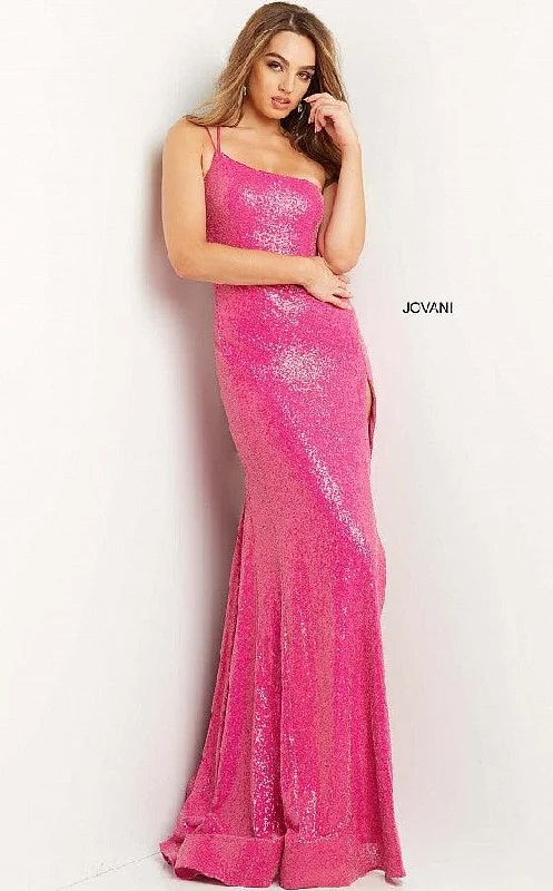 Jovani 09105 One Shoulder Long Prom Dress