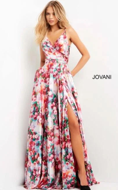 Jovani 09029 Spaghetti Strap Long Sexy Prom Dress