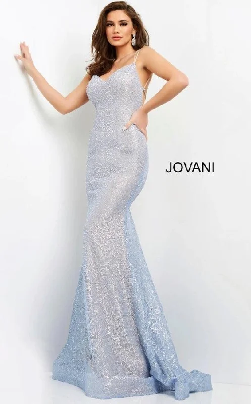 Jovani 05942 Spaghetti Strap Long Sexy Prom Gown