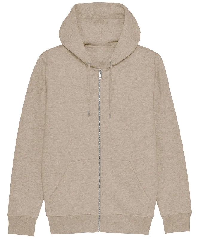 Heather Sand - Cultivator, unisex iconic zip-thru hoodie sweatshirt (STSM566)