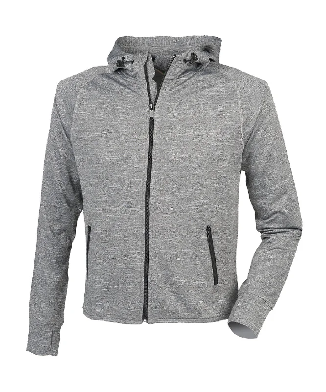 Grey Marl - Hoodie with reflective tape