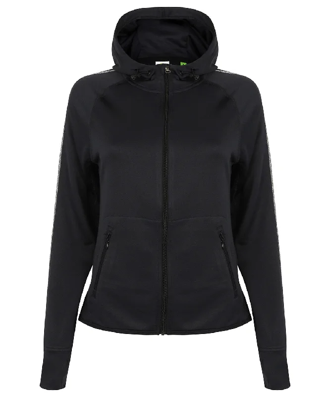 Black - Women's hoodie with reflective tape