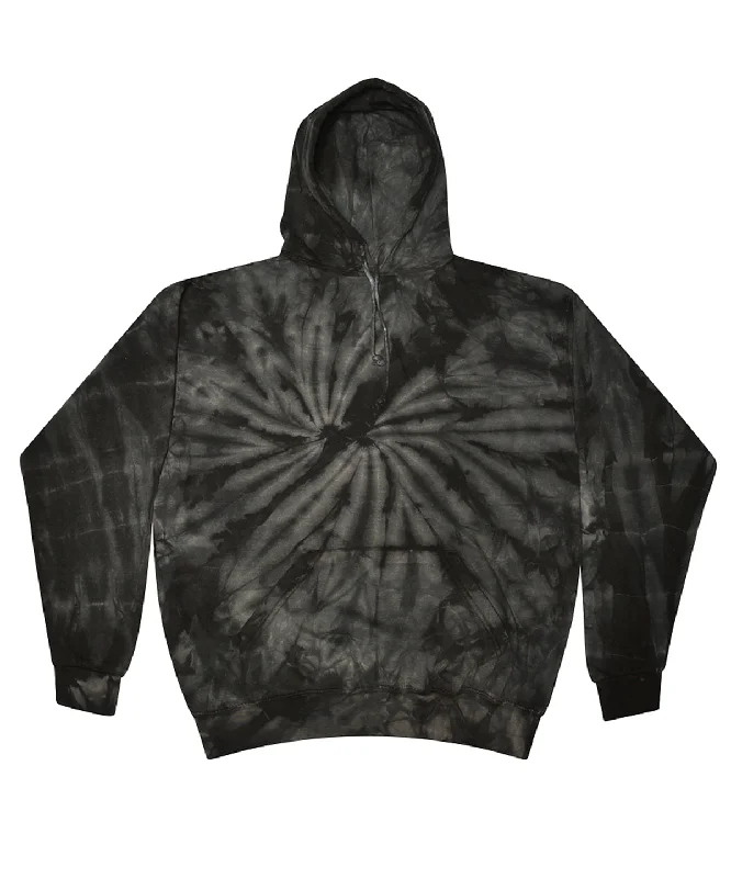 Spider Black - Rainbow tie-dye hoodie