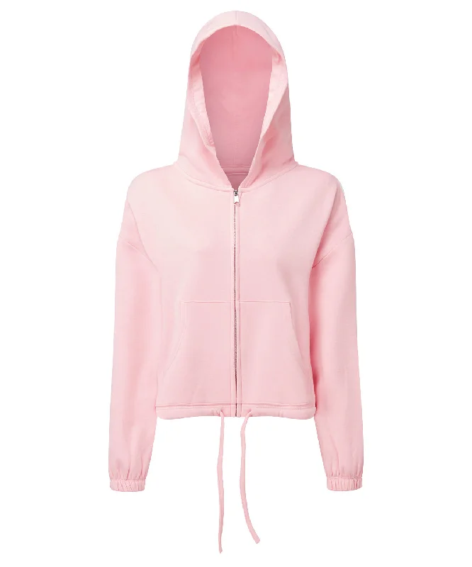 Light Pink - WomenÕs TriDri¨ recycled drawstring full-zip hoodie