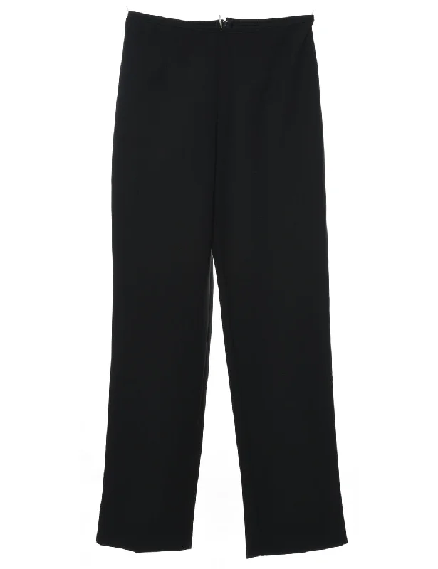 Black Flared Leg Trousers - W27 L32