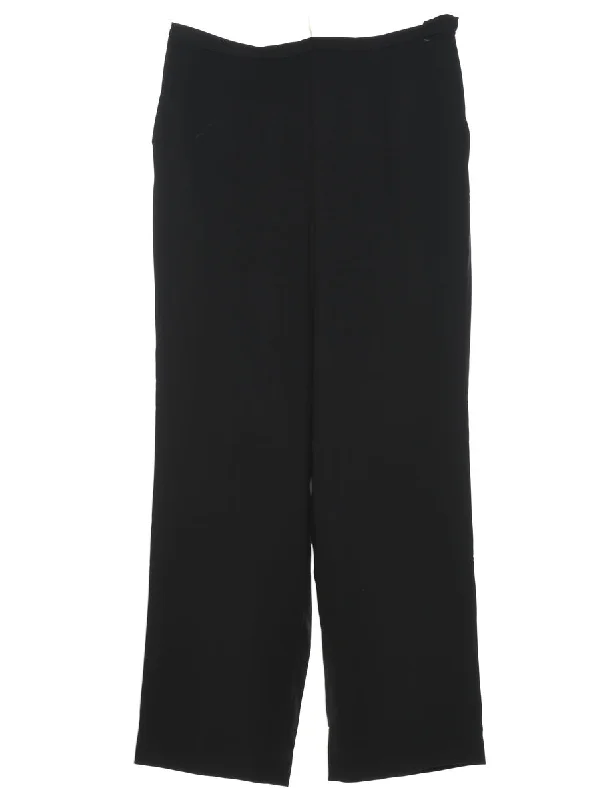 Black Flared Leg Trousers - W28 L27