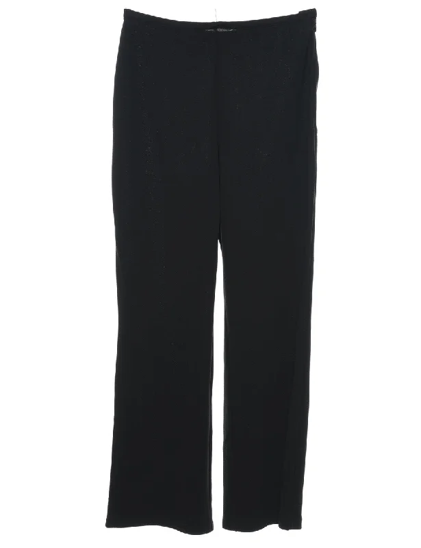 Black Flared Leg Trousers - W28 L30