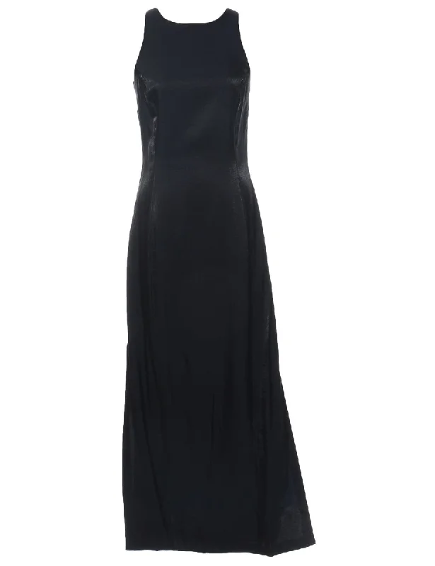 Black Sleeveless Evening Dress - M