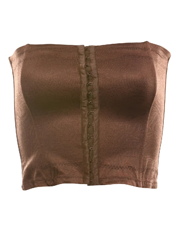 Brown Bandeau Style Corset - S