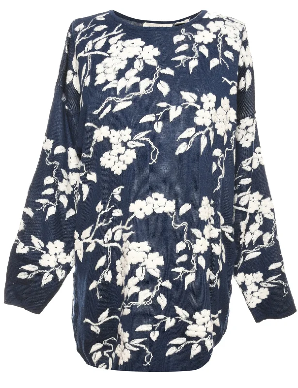 Floral Pattern Jumper - L