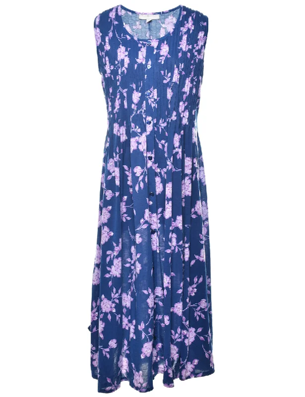 Floral Print Maxi Dress - M