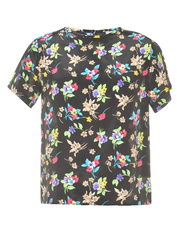 Floral Printed Top - L