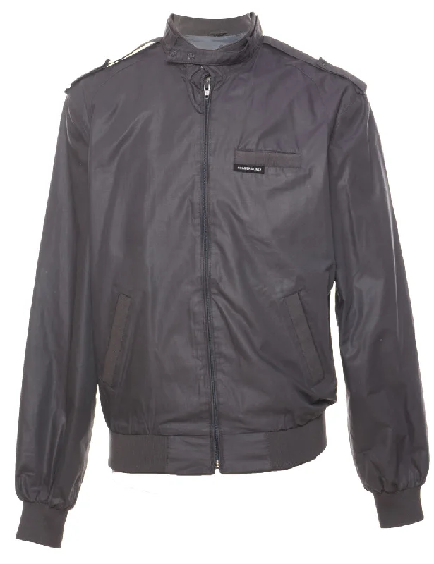 Members Only Grey Zip-Front Jacket - L