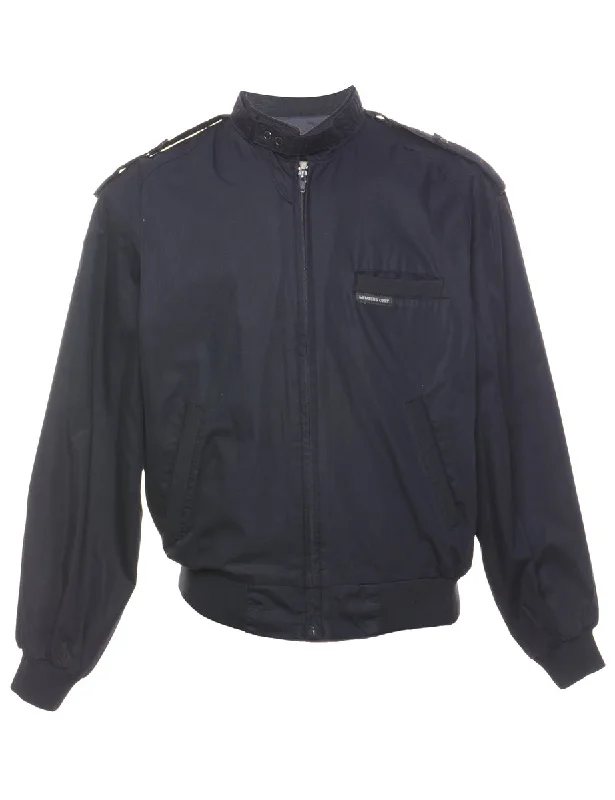 Navy Members Only Zip-Front Jacket - S