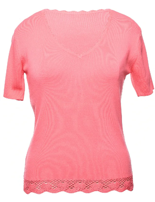 Salmon Pink Jumper - M