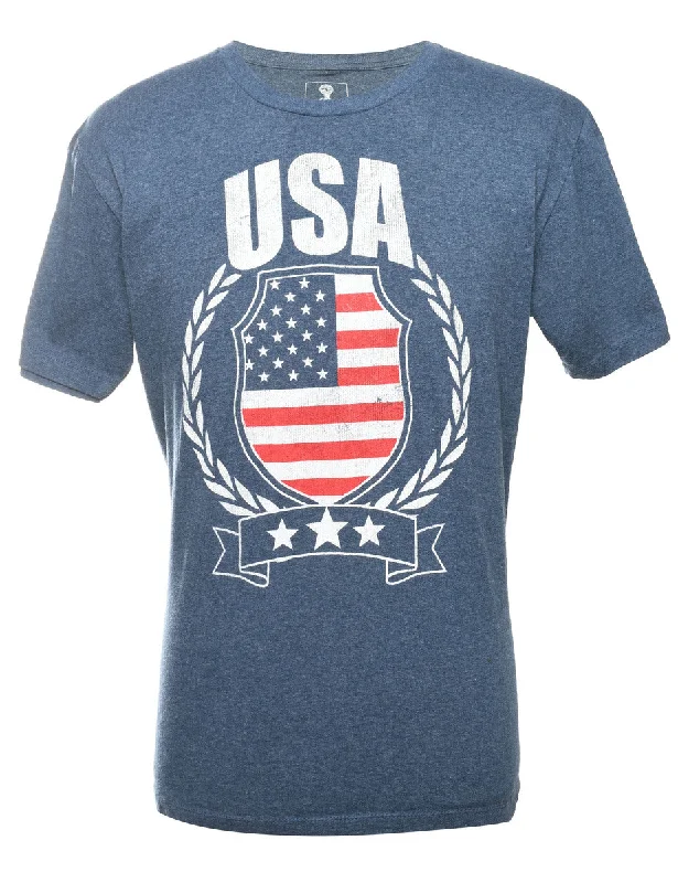 USA Printed T-shirt - L