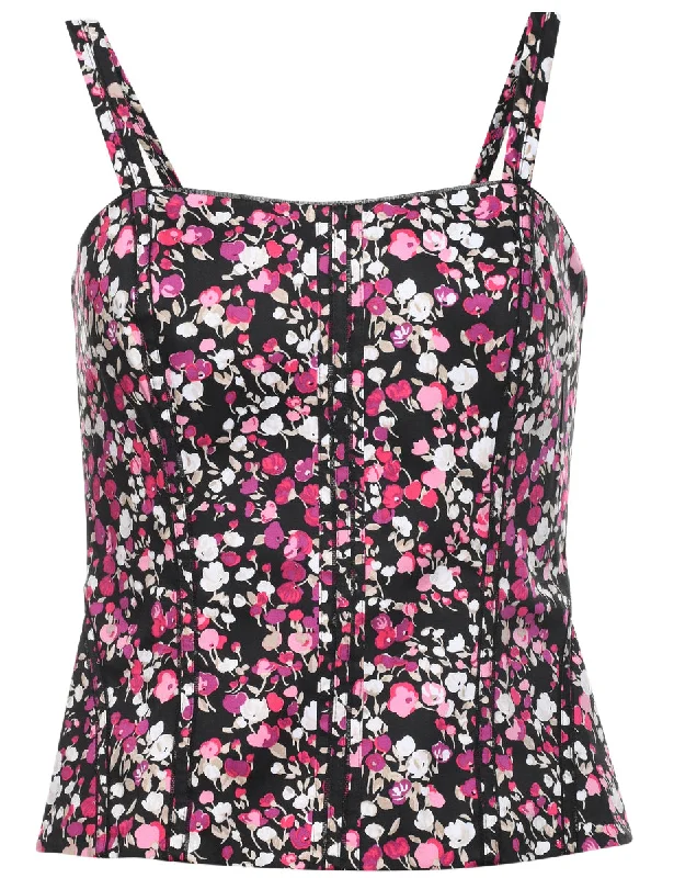 Floral Print Corset - S