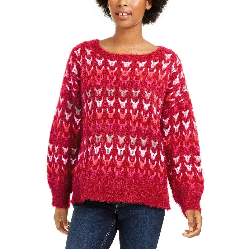 American Rag Juniors' Textured Sweater Dark Red Size XX-Large