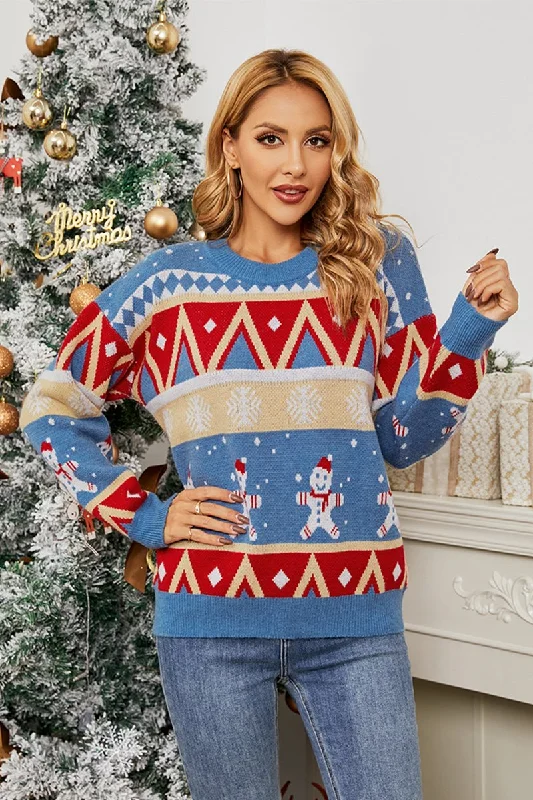 WOMEN CHRISTMAS WINTER SNOWMAN CUTE SWEATER