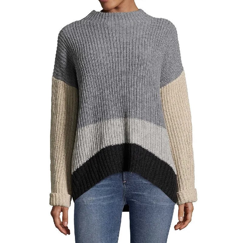 John Paul Richard Women's Colorblocked Sweater Charcoal Size Small