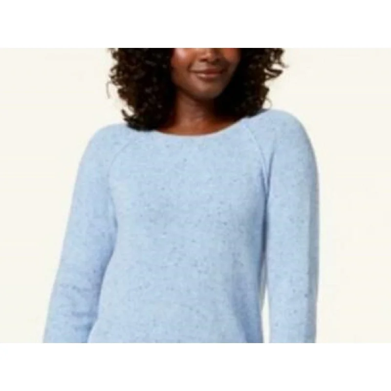 Karen Scott Women's Curved-Hem Sweater Blue Size Small