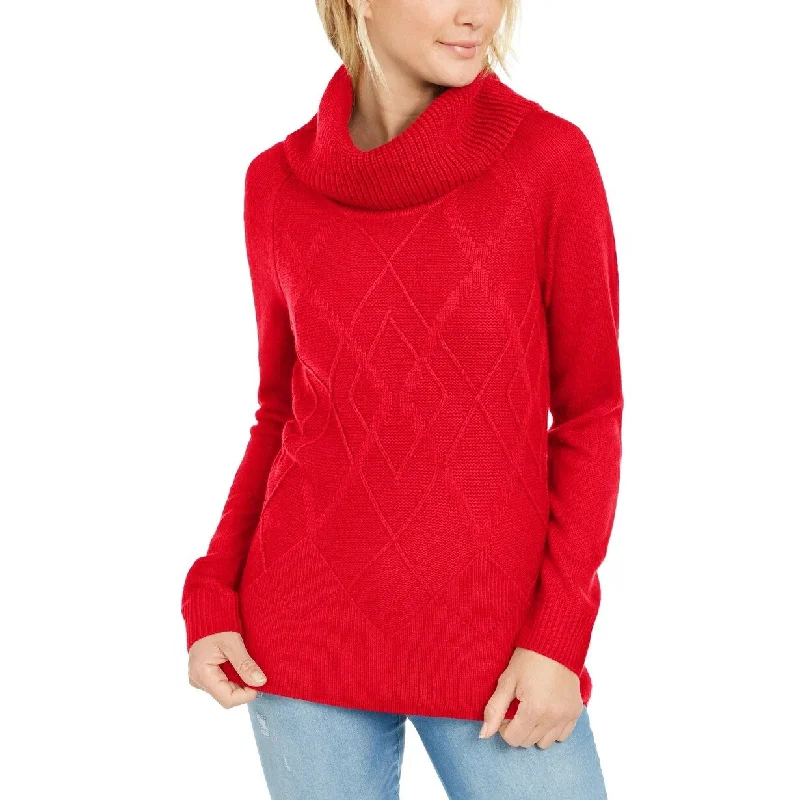 Tommy Hilfiger Women's Cable-Knit Sweater Medium Red Size Medium