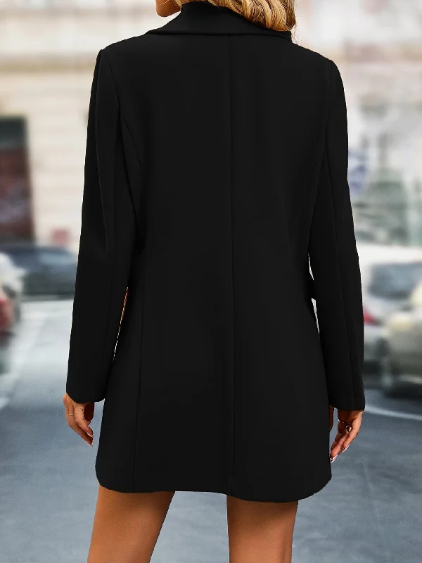 Everyday Long Sleeve Solid Color Coat