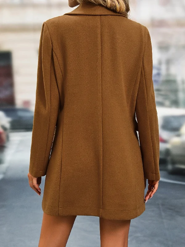 Long Sleeve Single Breasted Winter Coat for Women