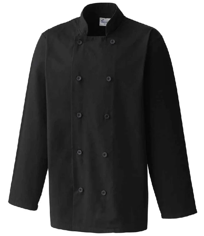 Premier Long Sleeve Chef's Jacket | Black