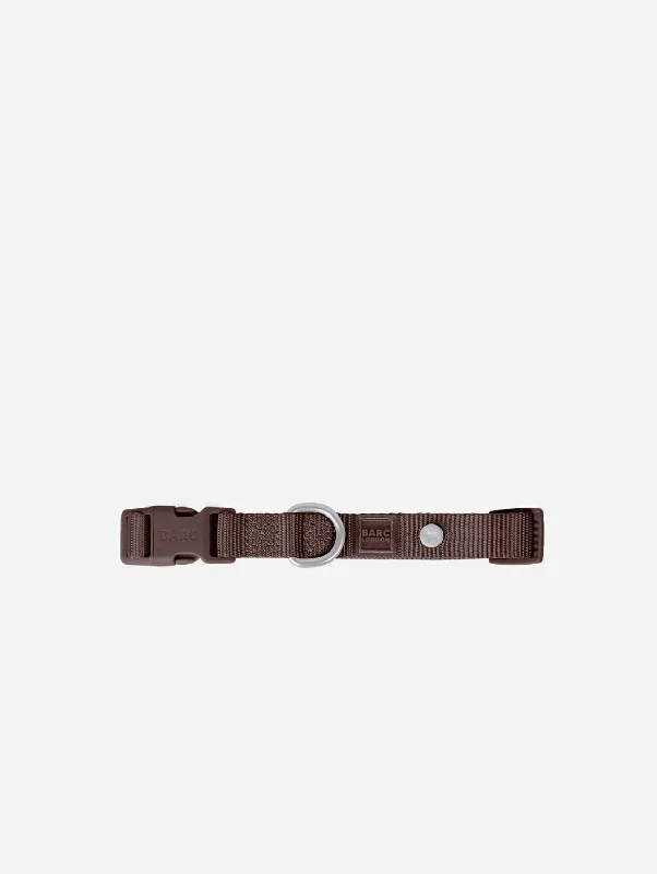 Essential Nylon Fabric Dog Collar | Russet Brown