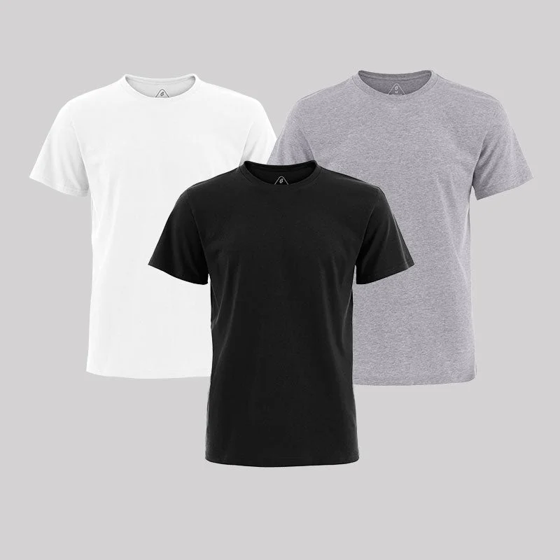 Geeksoutfit Essential T-Shirts - Classic Neutrals - 3 Pack