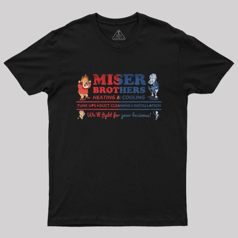 Miser Brothers  Heating and Cooling Christmas T-Shirt