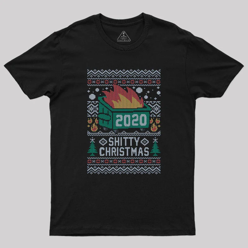 Ugly Shitty Christmas Sweater Geek T-Shirt