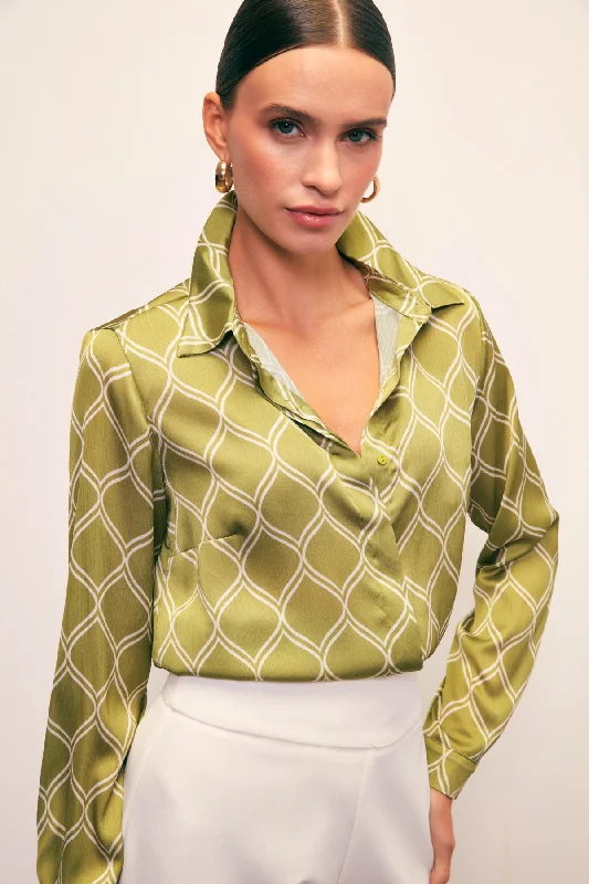 Patterned Classic Shirt - Green