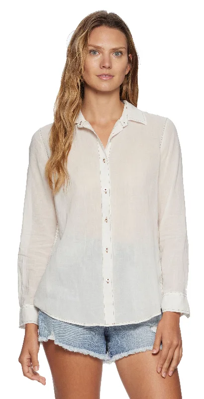 Marne LS Split Back Woven Shirt