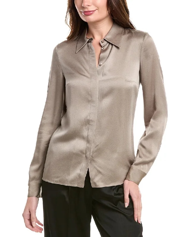 Michael Kors Collection Techno Charmeuse Hansen Shirt