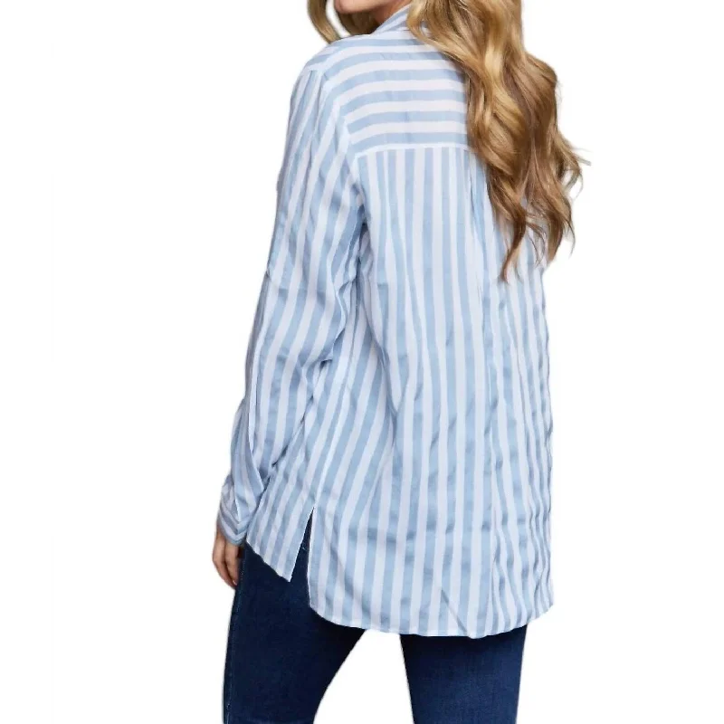 Ninexis - Collared Striped Shirt