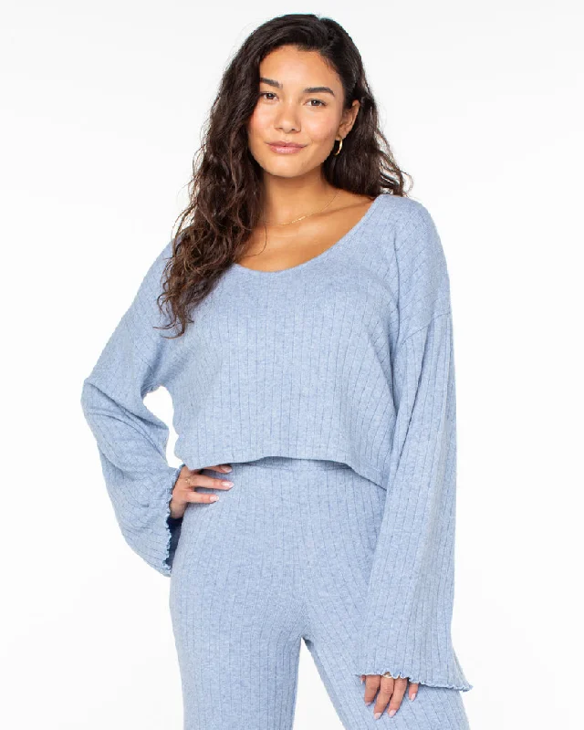 Roxy Sandy Coast L/S Shirt-Infinity Blue