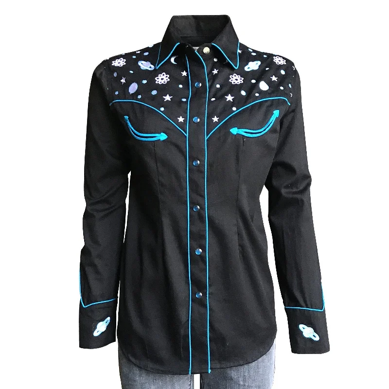 Women's Vintage Western Shirt Collection: Rockmount Fancy Planets